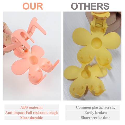 Flower Claw Clip 7 PCS Claw Clips Hair Clips For Women Non Slip Claw Clips for Thick Hair Women Girls Gifts 7 Colors