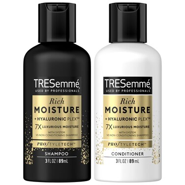TRESemme Shampoo  Conditioner SulfateFree Travel Size  Moisture Rich Hair Treatment for Dry Damaged Hair Mini Shampoo  Conditioner for Hair Repair Scented 3 Oz Ea 2 Piece Set