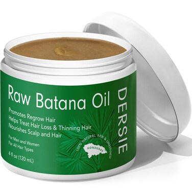 Raw Batana Oil for Hair Growth Unrefined Solid Batana Oil Sourced from Honduras  100 Pure  Organic Approved by Dr Sebi  Promotes Thicker  Stronger Hair for Women  Men 4 FL OZ
