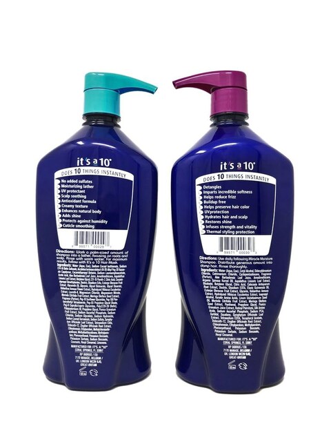 Its A 10 Miracle Moisture Shampoo 338 Oz  Daily Conditioner 338 Oz Duo