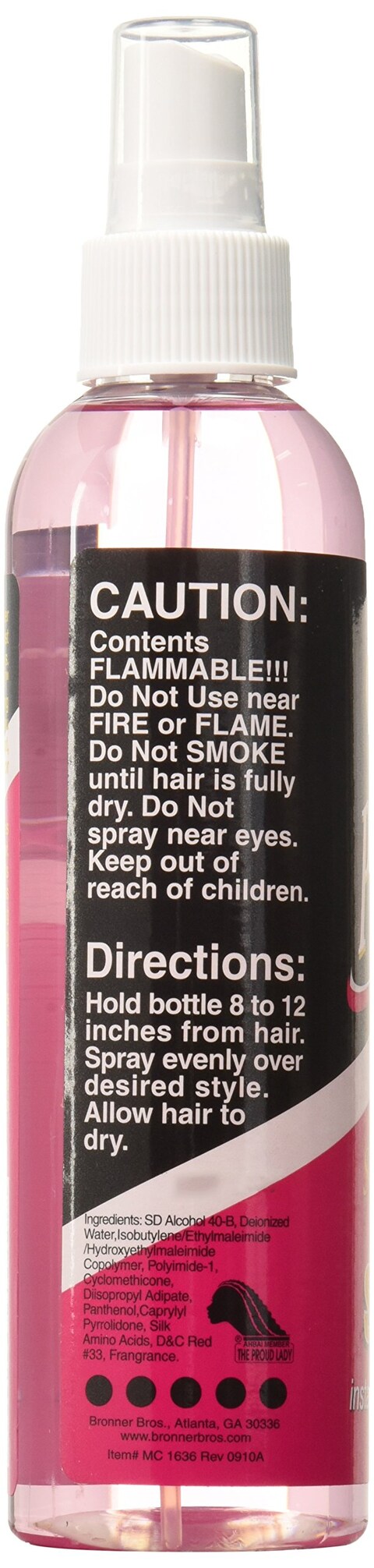 Bronner Brothers Pump It Up Styling Spritz Gold 80 FastDry Hair Spray Extra Hold with Vitamin B5  Silk Protein  Maximum Hold Finishing Spritz Hairspray Adds Shine Nourishes No Buildup  8oz