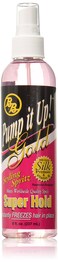Bronner Brothers Pump It Up Styling Spritz Gold 80 FastDry Hair Spray Extra Hold with Vitamin B5  Silk Protein  Maximum Hold Finishing Spritz Hairspray Adds Shine Nourishes No Buildup  8oz