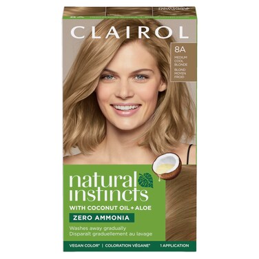 ClairolNatural Instincts DemiPermanent Hair Dye 8A Medium Cool Blonde Hair Color Pack of 1