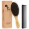 Hair Brush Comb Set Boar Bristle Hairbrush for Curly Thick Long Fine Dry Wet HairBest Travel Bamboo Paddle Detangler Detangling Hair Brushes for Women Men Kids Adding Shine Smoothing Hair