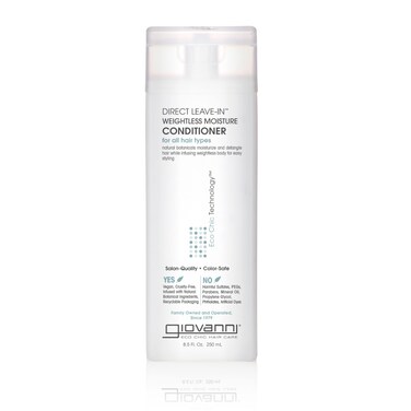 GIOVANNI Direct Leave In Weightless Moisture Conditioner  CoWash Great for Curls  Wavy Hair Wash  Go Salon Quality No Parabens Infused with Natural Botanical Ingredients  85 oz