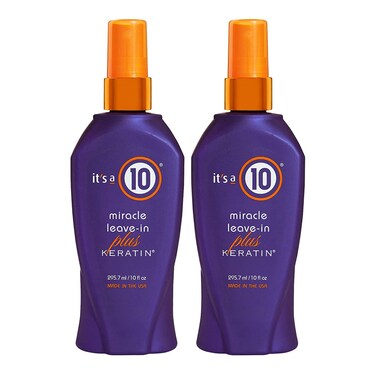 Its a 10 HaircareMiracle LeaveIn Plus Keratin Spray 10 fl oz Pack of 2