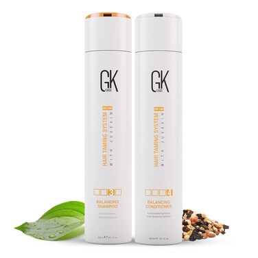 GK HAIR Global Keratin Balancing Shampoo and Conditioner Sets 101 Fl Oz300ml For Oily  Color Treated Hair Deep Cleansing Ideal for OverProcessed and Environmentally Stressed Hair