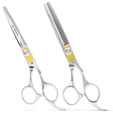 Equinox Professional Hair Scissors Set  Includes Barber Scissors  Thinning Shears for Hair Cutting  Grooming Premium Japanese Stainless Steel Hair Cutting Scissors Barber Accessories  Hair Tools