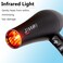 Infrared Hair Dryer Professional Salon Negative Ionic Blow Dryers for Fast Drying Pro Ion Quiet Hairdryer with Diffuser  Concentrator  CombBlack