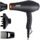 Infrared Hair Dryer Professional Salon Negative Ionic Blow Dryers for Fast Drying Pro Ion Quiet Hairdryer with Diffuser  Concentrator  CombBlack