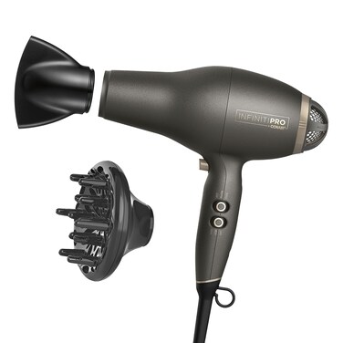 INFINITIPRO BY CONAIR FloMotion Pro Hair Dryer  Personalize Your Drying Experience with Adjustable Airflow  Includes Diffuser and Concentrator
