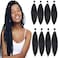 Pre Stretched Braiding Hair 8 Packs 24 Inch Professional Pre Stretched Crochet Hair For Human Braiding Or Twist Natural Black Yaki Perm Straight Synthetic Hair Extension For Women24 1B
