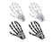 DS DISTINCTIVE STYLE 2 Pairs Korean Style Gothic Skeleton Hands Bone Hair Clips  Fashion Punk Rock Devil Claw Alligator Barrettes Women Girls Hair Accessories Black and White