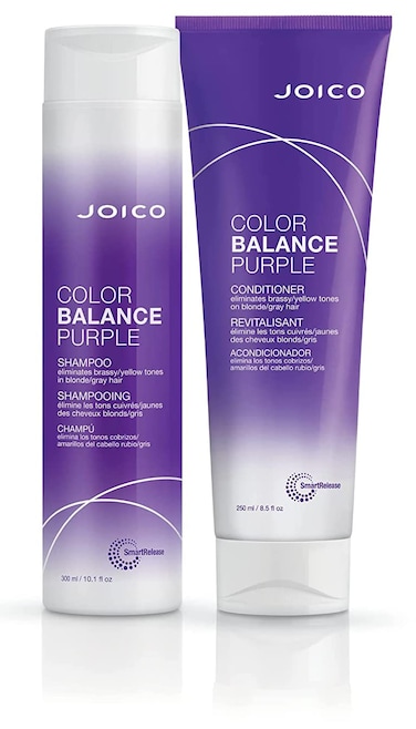 Joico Color Balance Purple Shampoo  Conditioner Set Eliminate Brassy and Yellow tones for Cool Blonde or Gray Hair