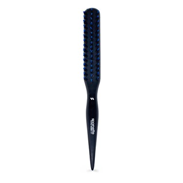 Spornette Little Wonder Teasing Brush Boar  Tourmaline Nylon Bristles  Tapered Handle for Back Brushing  Combing Creating Volume Teasing  Slicking Hair for Updos Blue