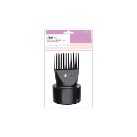 Diane Dryer Pick Attachment  Blow Dryer Comb Attachment Fits Most Dryers with 2 Barrels  Black  D27WN2
