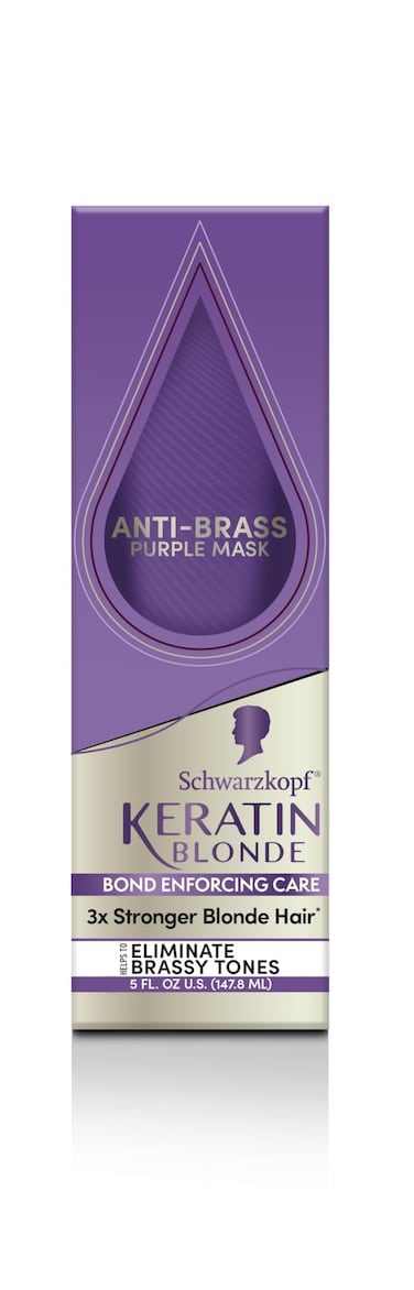 SchwarzkopfKeratin Blonde Anti Brass Purple Mask 1 Application  Hair Dye Treatment Neutralizes Brassiness and Yellow Undertones Hair Mask Strengthens Hair Making it 3x Stronger