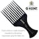 Kent SPC86 Hair Comb SalonStyle Pick and Barber Comb for Curly Hair and Afro Parting Hair Care Comb for Thick Hair Professional Quality Rubberized Finish 220 mm Black Unisex