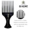 Kent SPC86 Hair Comb SalonStyle Pick and Barber Comb for Curly Hair and Afro Parting Hair Care Comb for Thick Hair Professional Quality Rubberized Finish 220 mm Black Unisex