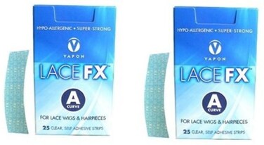 Lace FX A Curve Tape Hypoallergenic Wig Hair Piece Adhesive Tape  2 Packs by Vapon