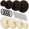 FANDAMEI Hair Donut Bun Makers Set  4 Dark Brown  4 Beige 2 ExtraLarge 2 Large 2 Medium 2 Small 5 Elastic Bands 20 Hair Pins