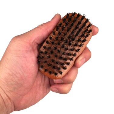 WavEnforcer Boar Bristle PocketSize Military Brush Best Brush for Beards  Pocket  Purse  Travel Size Medium Firmness