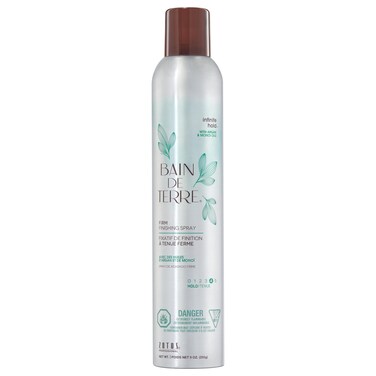 Bain de Terre Infinite Hold Firm Finishing Spray Lasting Control  Shine Heat  Humidity Protection with Argan  Monoi Oils ParabenFree ColorSafe Vegan 91 Fl Oz