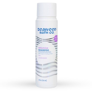 Seaweed Bath Co Volumize Shampoo Lavender Scent 12 Ounce Sustainably Harvested Seaweed Green Algae Barley Protein For Normal to Fine Hair