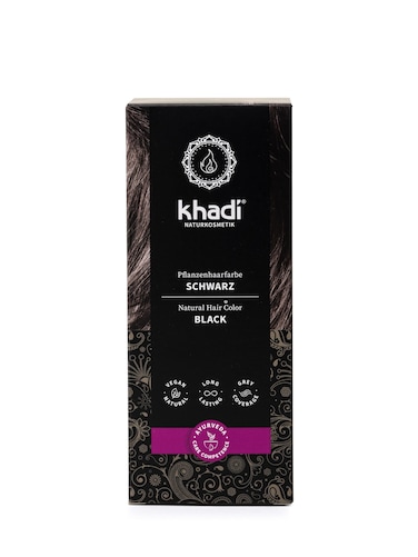 KHADIBLACK Natural Hair Color 35oz Plant based hair dye for warm expressive warm black to intense raven black 100 herbal vegan PPD  chemical free natural cosmetic for healthy hair