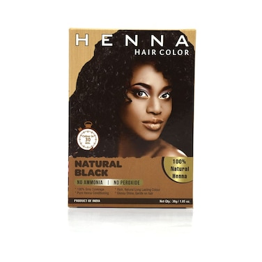 30 Minute Enriched with Herbs Semi Permanent Powder  Harsh Chemical Free Black Hair Dye for Men and Women Natural Black