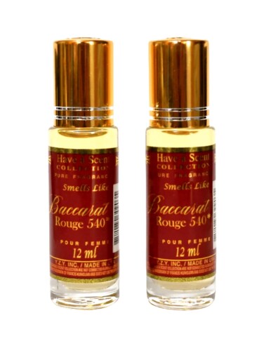 Oil Perfume smells like Baccarat Rouge Parfum 12ml Pack of 2