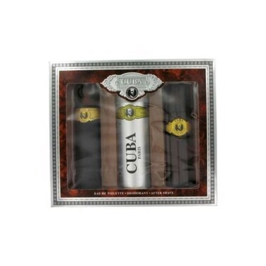 Cuba Gold Gift Set by Fragluxe  33 oz Eau De Toilette Spray  33 oz After Shave Spray  67 oz Body Deodorant Spray for Men  Scent of Bergamot Lavender Woods and Jasmine  Ideal for Night Wear
