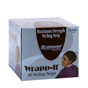 Wrappit Styling Strips for Natural Hair Wrap and Molded Styles by Graham Beauty 40 Strips