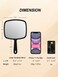 Hand Mirror Salon Barber Hairdressing Handheld Mirror with HandleSquare Black 74 x 103 inches