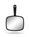 Hand Mirror Salon Barber Hairdressing Handheld Mirror with HandleSquare Black 74 x 103 inches