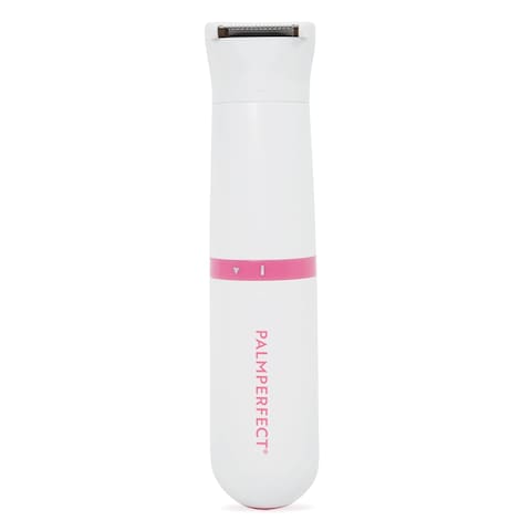 Clio PALMPERFECT Electric Bikini Trimmer  TravelFriendly Hair Shaver for Smooth Dual Blade for Close Shave Use Wet or Dry  BatteryPowered  Trimming Guide Included