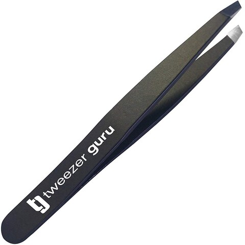 Tweezer Guru Tweezers for Women  Slant Pointed Precision Tweezers for Eyebrows  Ingrown Hair Removal  Blackhead and Splinter Tweezer with Sharp Needle Nose Point for Plucking Black