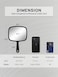OMIRO Hand Mirror All Black Handheld Mirror with Handle 66 W x 93 L