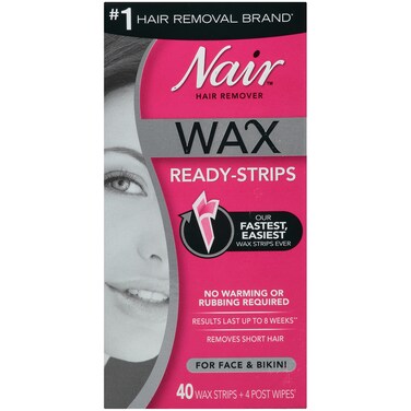 NairHair Remover Wax Ready Strips 40 Count FaceBikini by Nair