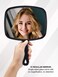 Hand Mirror Barber Hairdressing Handheld Mirror with Handle for Salon Square Black Medium