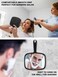 Hand Mirror Barber Hairdressing Handheld Mirror with Handle for Salon Square Black Medium
