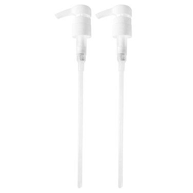 2Pack Liter 338 oz Shampoo Conditioner Pump Dispenser  Fits Most Salon Brand Liter Size Bottles with a 1inch Wide Opening  White  by Geti Beauty