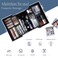 Professional Makeup Train Case Aluminum Makeup Box 4Tier Trays Crafters Train Case Jewelry Storage Organizer with Lockable Portable Travel Makeup Storage Box for Women and Girls Bright Silver