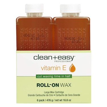 Clean  Easy Vit E RollOn Wax 6pack Large Vitamin E Net Wt 168 oz