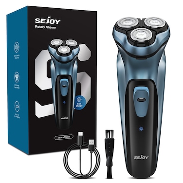 Sejoy Electric Razor for Men Mens Electric Shavers Rechargeable Electric Razor Shaving Machines with Popup Trimmer 1 Hour Fast Charging 3D Floating Head LCD Power Indicator