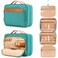 Travel Hanging Toiletry Bag for Women Cruise Ship Essentials with Jewelry Organizer Extra Large Makeup Dopp Kit Waterproof Cosmetic Bags Toiletries Kit Set with Trolley Belt Blue