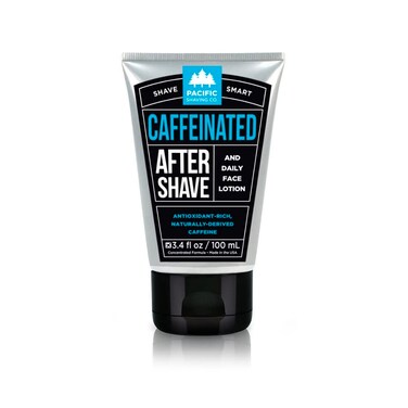 Pacific Shaving Company Caffeinated Aftershave Mens Grooming Product  Antioxidant Daily Face Lotion  After Shave  Soothing Aloe  Spearmint Post Shave Balm for Sensitive Skin 34 Oz
