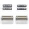 2 Pack Shaver Replacement Foil and Cutters Compatible with BaBylissPRO Double FXFS2 Metal Shaver foil ReplacementSilver