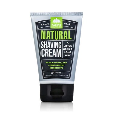 Pacific Shaving Company Natural Shaving Cream  Shea Butter  Vitamin E Shave Cream for Hydrated Sensitive Skin  Clean Formula for a Smooth AntiRedness  IrritationFree Shave Cream 34 Oz