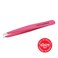 Tweezerman Stainless Steel Slant Tweezer  Eyebrow Tweezers for Women and Men Neon Pink